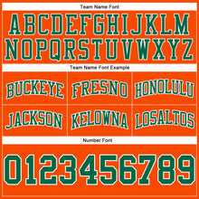 Load image into Gallery viewer, Custom Orange Kelly Green-White Authentic Throwback Basketball Shorts