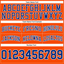 Load image into Gallery viewer, Custom Orange Royal-White Authentic Throwback Basketball Shorts