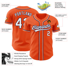 Load image into Gallery viewer, Custom Orange White-Navy Authentic Baseball Jersey