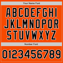 Load image into Gallery viewer, Custom Orange Black-White Authentic Baseball Jersey