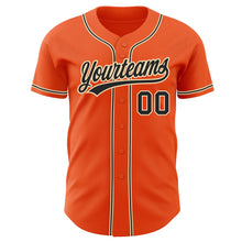 Load image into Gallery viewer, Custom Orange Black-City Cream Authentic Baseball Jersey