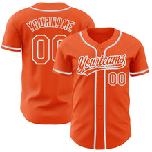 Load image into Gallery viewer, Custom Orange Orange-Gray Authentic Baseball Jersey