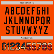 Load image into Gallery viewer, Custom Orange Vintage USA Flag-Black Authentic Baseball Jersey