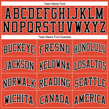 Load image into Gallery viewer, Custom Orange Black Pinstripe Black-White Authentic Basketball Jersey