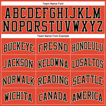 Load image into Gallery viewer, Custom Orange Black Pinstripe Black-Cream Authentic Basketball Jersey