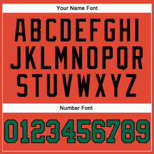 Load image into Gallery viewer, Custom Orange Black Pinstripe Kelly Green Authentic Basketball Jersey