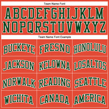 Load image into Gallery viewer, Custom Orange White Pinstripe Green Authentic Basketball Jersey