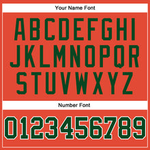 Load image into Gallery viewer, Custom Orange White Pinstripe Green Authentic Basketball Jersey