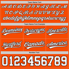 Load image into Gallery viewer, Custom Orange White-Black Authentic Throwback Basketball Shorts