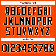 Load image into Gallery viewer, Custom Orange White Pinstripe Black Authentic Baseball Jersey