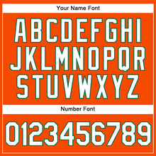 Load image into Gallery viewer, Custom Orange White Pinstripe Kelly Green Authentic Baseball Jersey