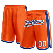 Load image into Gallery viewer, Custom Orange White-Royal Authentic Basketball Shorts
