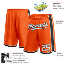 Load image into Gallery viewer, Custom Orange White-Black Authentic Basketball Shorts