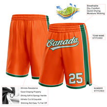 Load image into Gallery viewer, Custom Orange White-Kelly Green Authentic Basketball Shorts