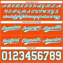 Load image into Gallery viewer, Custom Orange White-Teal Authentic Basketball Shorts