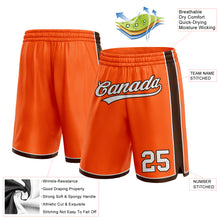 Load image into Gallery viewer, Custom Orange White-Brown Authentic Basketball Shorts