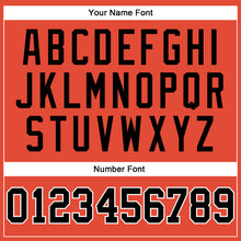 Load image into Gallery viewer, Custom Orange Black-White Authentic Throwback Basketball Jersey