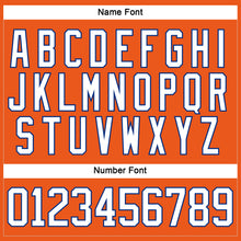 Load image into Gallery viewer, Custom Orange White-Royal Hockey Lace Neck Jersey