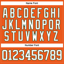 Load image into Gallery viewer, Custom Orange White-Green Hockey Lace Neck Jersey