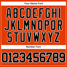Load image into Gallery viewer, Custom Orange Black-White Authentic Baseball Jersey