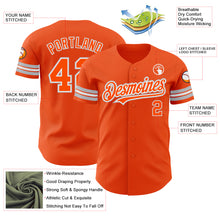 Load image into Gallery viewer, Custom Orange White-Gray Authentic Baseball Jersey