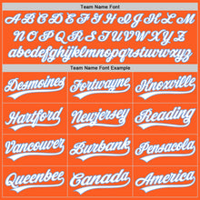 Load image into Gallery viewer, Custom Orange White-Light Blue Authentic Throwback Baseball Jersey