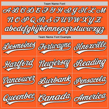 Load image into Gallery viewer, Custom Orange White-Black Authentic Throwback Baseball Jersey