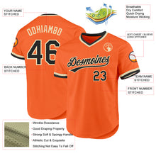 Load image into Gallery viewer, Custom Orange Black-Cream Authentic Throwback Baseball Jersey