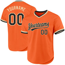 Load image into Gallery viewer, Custom Orange Black-Cream Authentic Throwback Baseball Jersey