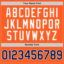 Load image into Gallery viewer, Custom Orange Navy-White Authentic Throwback Baseball Jersey