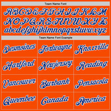 Load image into Gallery viewer, Custom Orange Royal-White Authentic Throwback Basketball Jersey