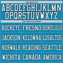 Load image into Gallery viewer, Custom Panther Blue White-Old Gold Mesh Authentic Football Jersey