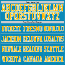 Load image into Gallery viewer, Custom Panther Blue Gold-White Mesh Authentic Football Jersey