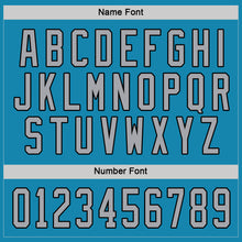 Load image into Gallery viewer, Custom Panther Blue Gray-Black Hockey Jersey