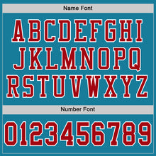 Load image into Gallery viewer, Custom Panther Blue Red-White Mesh Authentic Football Jersey