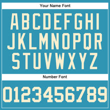 Load image into Gallery viewer, Custom Panther Blue Cream Authentic Baseball Jersey