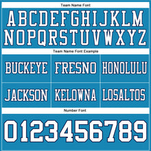 Load image into Gallery viewer, Custom Panther Blue White-Navy Authentic Football Jersey