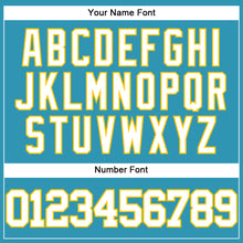 Load image into Gallery viewer, Custom Panther Blue White-Yellow Authentic Baseball Jersey