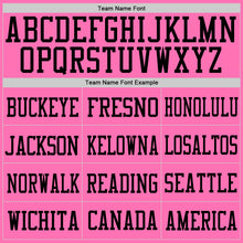 Load image into Gallery viewer, Custom Pink Pink-Black Mesh Authentic Football Jersey