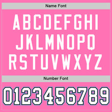 Load image into Gallery viewer, Custom Pink White-Light Blue Mesh Authentic Football Jersey