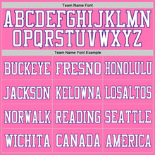 Load image into Gallery viewer, Custom Pink White-Purple Mesh Authentic Football Jersey