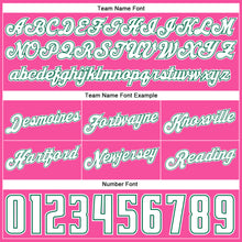 Load image into Gallery viewer, Custom Pink White Pinstripe White-Kelly Green Authentic Basketball Shorts