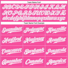 Load image into Gallery viewer, Custom Pink White Authentic Sleeveless Baseball Jersey