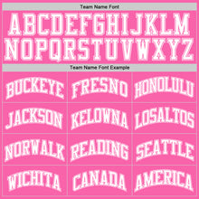 Load image into Gallery viewer, Custom Pink White Authentic Throwback Basketball Jersey