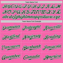 Load image into Gallery viewer, Custom Pink Green-White Authentic Baseball Jersey