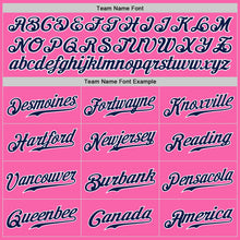 Load image into Gallery viewer, Custom Pink Navy-White Authentic Baseball Jersey