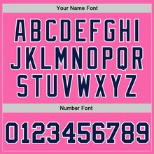 Load image into Gallery viewer, Custom Pink Navy-White Authentic Baseball Jersey