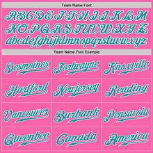 Load image into Gallery viewer, Custom Pink Teal-White Authentic Baseball Jersey