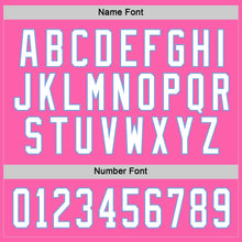 Load image into Gallery viewer, Custom Pink White-Light Blue Hockey Jersey