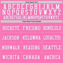 Load image into Gallery viewer, Custom Pink White Mesh Authentic Football Jersey